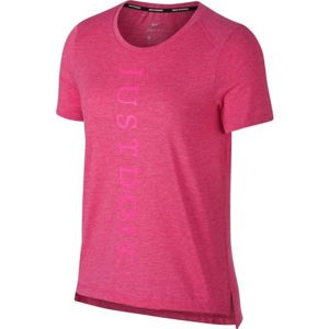 Nike MILER TOP SS JDI ružová L - Dámske bežecké tričko