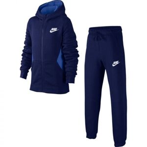 Nike NSW TRK SUIT BF CORE Chlapčenská súprava, tmavo modrá,biela,modrá, veľkosť