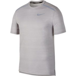 Nike NK DRY MILER TOP SS sivá L - Pánske bežecké tričko