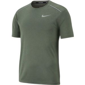 Nike DRY COOL MILER TOP SS Pánske tričko, kaki,biela, veľkosť