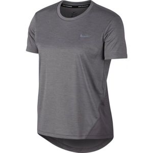 Nike MILER TOP SS W Dámske bežecké tričko, sivá, veľkosť M
