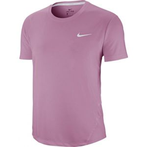 Nike MILER TOP SS W ružová S - Dámske bežecké tričko