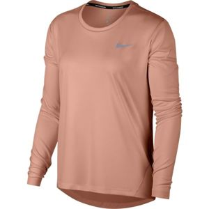 Nike MILER TOP LS ružová M - Dámske tričko
