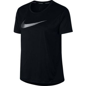 Nike MILER TOP SS HBR1 čierna L - Dámske bežecké tričko