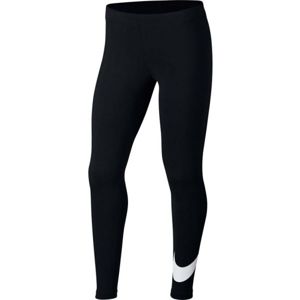 Nike NSW FAVORITES SWSH Dievčenské legíny, čierna,biela, veľkosť