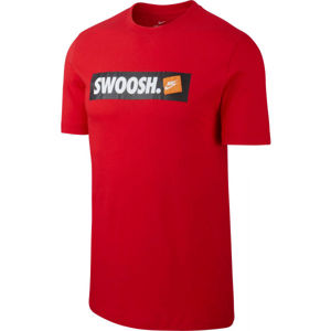 Nike TEE SWOOSH BMPR STKR červená M - Pánske tričko