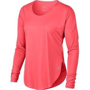 Nike CITY SLEEK TOP LS ružová XS - Dámske tričko