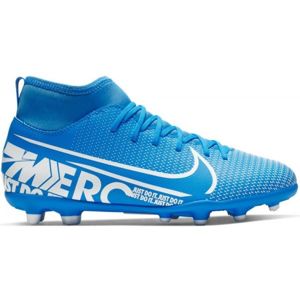 Nike JR SUPERFLY 7 CLUB FG/MG Chlapčenské kopačky, modrá, veľkosť 33