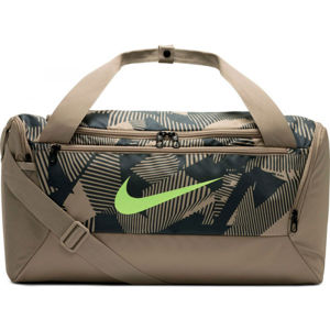 Nike BRSLA S DUFF 9.0 AOP SP20 Športová dámska taška, béžová,čierna,reflexný neón, veľkosť