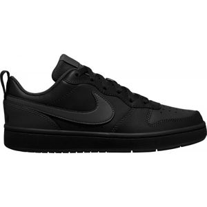 Nike COURT BOROUGH LOW 2 GS Detská voľnočasová obuv, čierna, veľkosť 35.5
