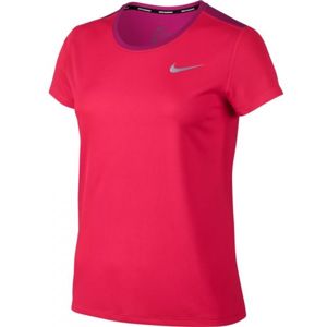 Nike BRTHE RAPID TOP SS ružová L - Dámske športové tričko
