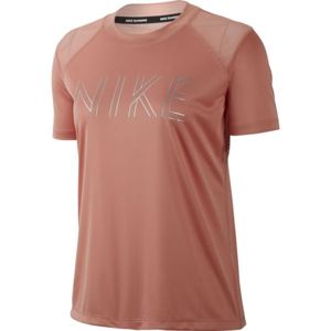 Nike DRI-FIT MILER oranžová S - Dámske bežecké tričko