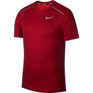 Nike MILER TECH TOP SS M červená M - Pánske bežecké tričko