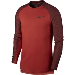 Nike NP TOP LS UTILITY THRMA M červená M - Pánske tričko s dlhým rukávom