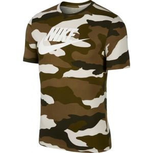 Nike NSW SS TEE CAMO 1 M hnedá S - Pánske tričko