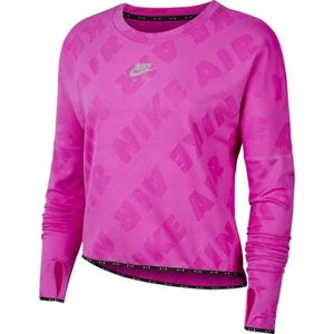 Nike AIR MIDLAYER CREW W ružová S - Dámske bežecké tričko