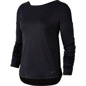 Nike NP DRY ELASTIKA LS TOP ESSNT W čierna XS - Dámske tréningové tričko