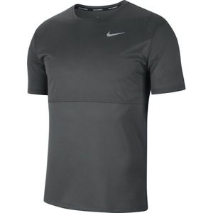 Nike BREATHE RUN TOP SS M Pánske bežecké tričko, tmavo sivá,sivá, veľkosť