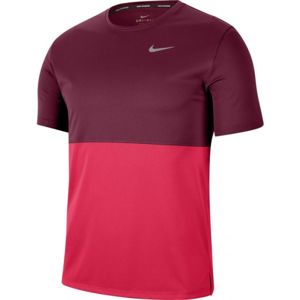 Nike BREATHE RUN TOP SS M vínová S - Pánske bežecké tričko