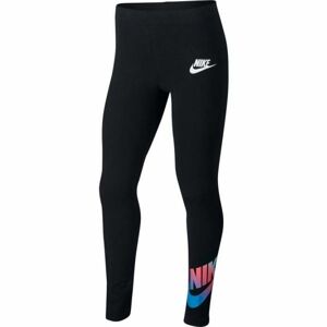 Nike NSW FAVORITES FF LEGGING Dievčenské legíny, čierna,biela,ružová, veľkosť