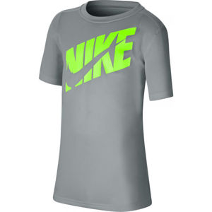 Nike HBR + PERF TOP SS B šedá M - Chlapčenské športové tričko