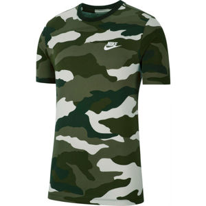 Nike NSW CAMO AOP SS TEE M zelená S - Pánske tričko