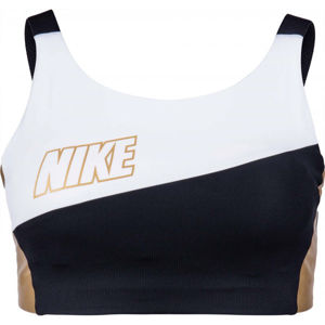 Nike SWOOSH MTLC LOGO BRA PAD Dámska športová podprsenka, čierna, veľkosť