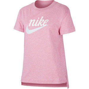 Nike NSW TEE DPTL SCRIPT FUTURA G ružová XL - Dievčenské tričko