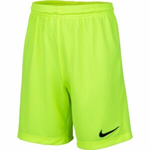 Nike DRI-FIT PARK 3 JR TQO Chlapčenské futbalové šortky, reflexný neón, veľkosť XS
