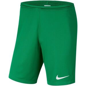 Nike DRI-FIT PARK 3 JR TQO Chlapčenské futbalové šortky, zelená, veľkosť XS