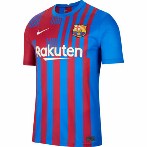 Nike FC BARCELONA 2021/22 HOME Pánske futbalové tričko, červená, veľkosť XXL
