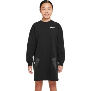 Nike NSW DRESS OP Dievčenské šaty, čierna, veľkosť XL