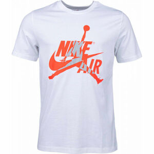 Nike J JM CLASSICS SS CREW M biela S - Pánske tričko