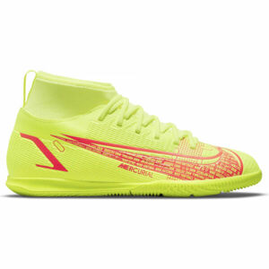 Nike JR MERCURIAL SUPERFLY 8 CLUB IC Detská halová obuv, reflexný neón, veľkosť 36