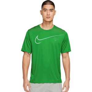Nike M NK DF UV RUN DVN MILER GX SS Pánske bežecké tričko, zelená, veľkosť L