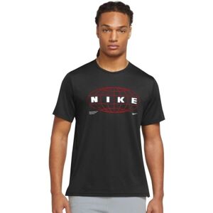 Nike NP DF HPR DRY TOP SS GFX Pánske tréningové tričko, čierna, veľkosť 2XL