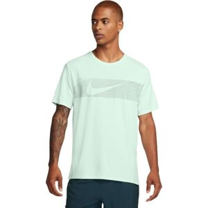 Nike MILER FLASH Pánske bežecké tričko, svetlo zelená, veľkosť