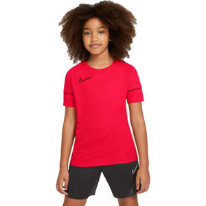 Nike DRI-FIT ACADEMY Chlapčenské futbalové tričko, červená,čierna, veľkosť