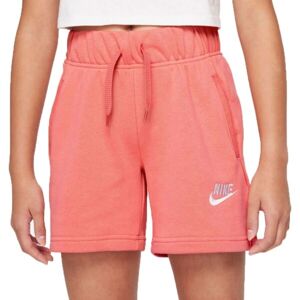 Nike SPORTSWEAR CLUB Dievčenské šortky, lososová, veľkosť S
