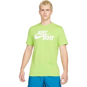 Nike NSW TEE JUST DO IT SWOOSH Pánske tričko, svetlo zelená, veľkosť S