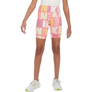 Nike DF ONE BKE SHRT LOGO PRNT Dievčenské elastické šortky, mix, veľkosť S