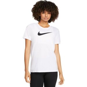 Nike NK DF TEE SWOOSH Dámske tričko, biela, veľkosť S