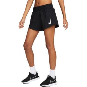 Nike SWOOSH SHORT VENEER VERS Dámske šortky, čierna, veľkosť L