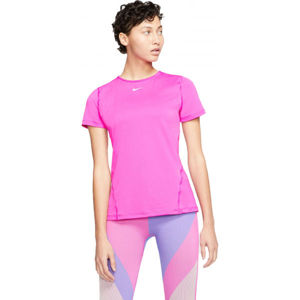 Nike NP 365 TOP SS ESSENTIAL W ružová S - Dámske tričko