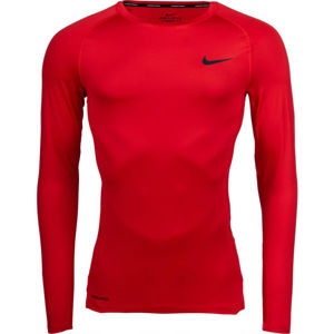 Nike NP TOP LS TIGHT M Pánske tričko s dlhým rukávom, červená, veľkosť XL
