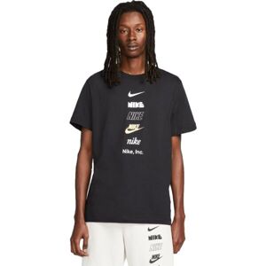 Nike NSW TEE CLUB+ HDY PK4 Pánske tričko, čierna, veľkosť