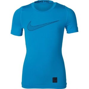Nike PRO TOP SS COMP modrá S - Chlapčenské tričko