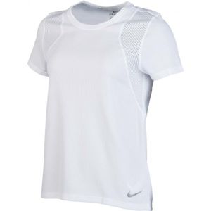 Nike RUN TOP SS biela M - Dámske bežecké tričko