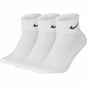 Nike 3PPK VALUE COTTON QUARTER Športové ponožky, biela, veľkosť 34-38