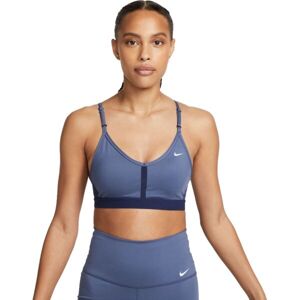 Nike DF INDY V-NECK BRA W Dámska športová podprsenka, modrá, veľkosť